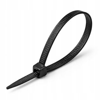 Opaski zaciskowe 3,6 × 200 mm czarne – trytytki kablowe nylon PA – 100 szt. - 2