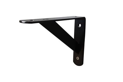 Wspornik półki czarny 200 x 120 x 25 mm, stalowy uchwyt z wzmocnieniem.