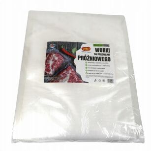 Worki 20x25 cm do próżniowego pakowania żywności Moletowane 50 szt.